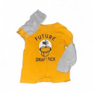 Carter's Yellow and Gray Future Draft Pick Long Sleeve Tee